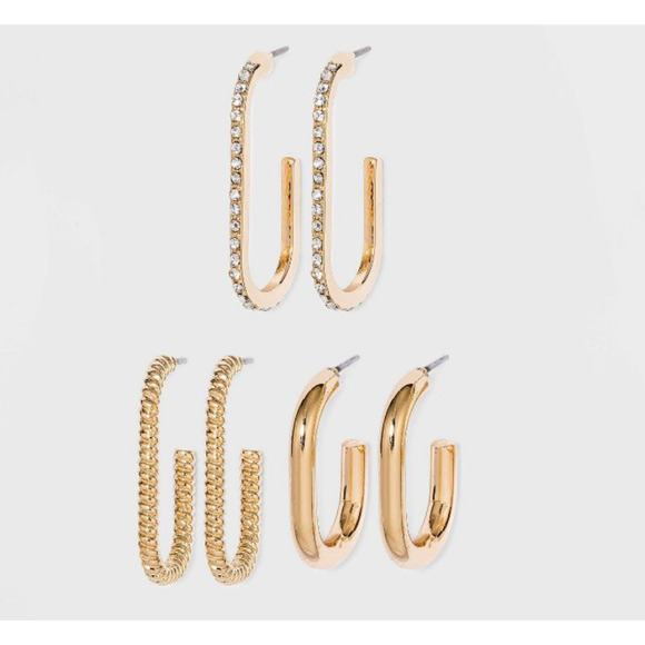 Sugarfix by Baublebar Gold Huggie Hoop Earring Set - Picture 4 of 4